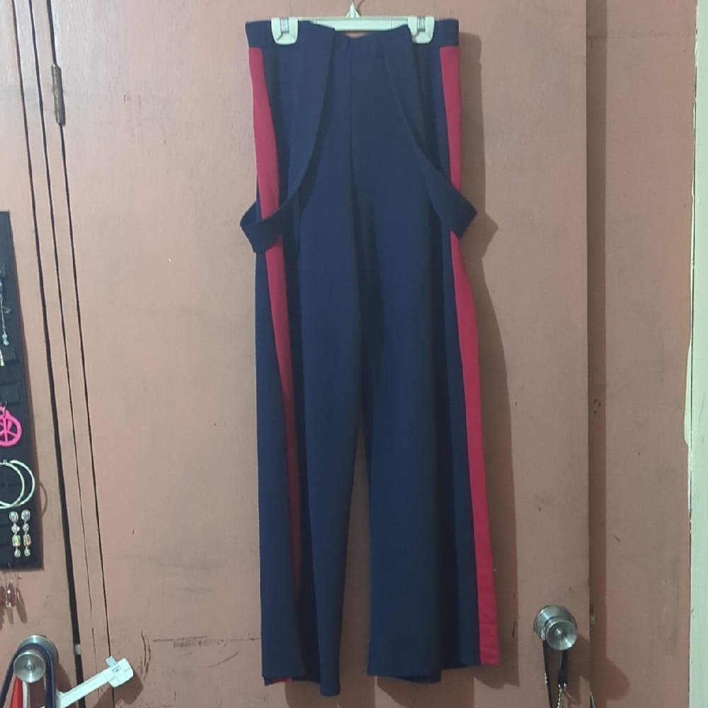 Stylish Navy and Red Jumpsuit